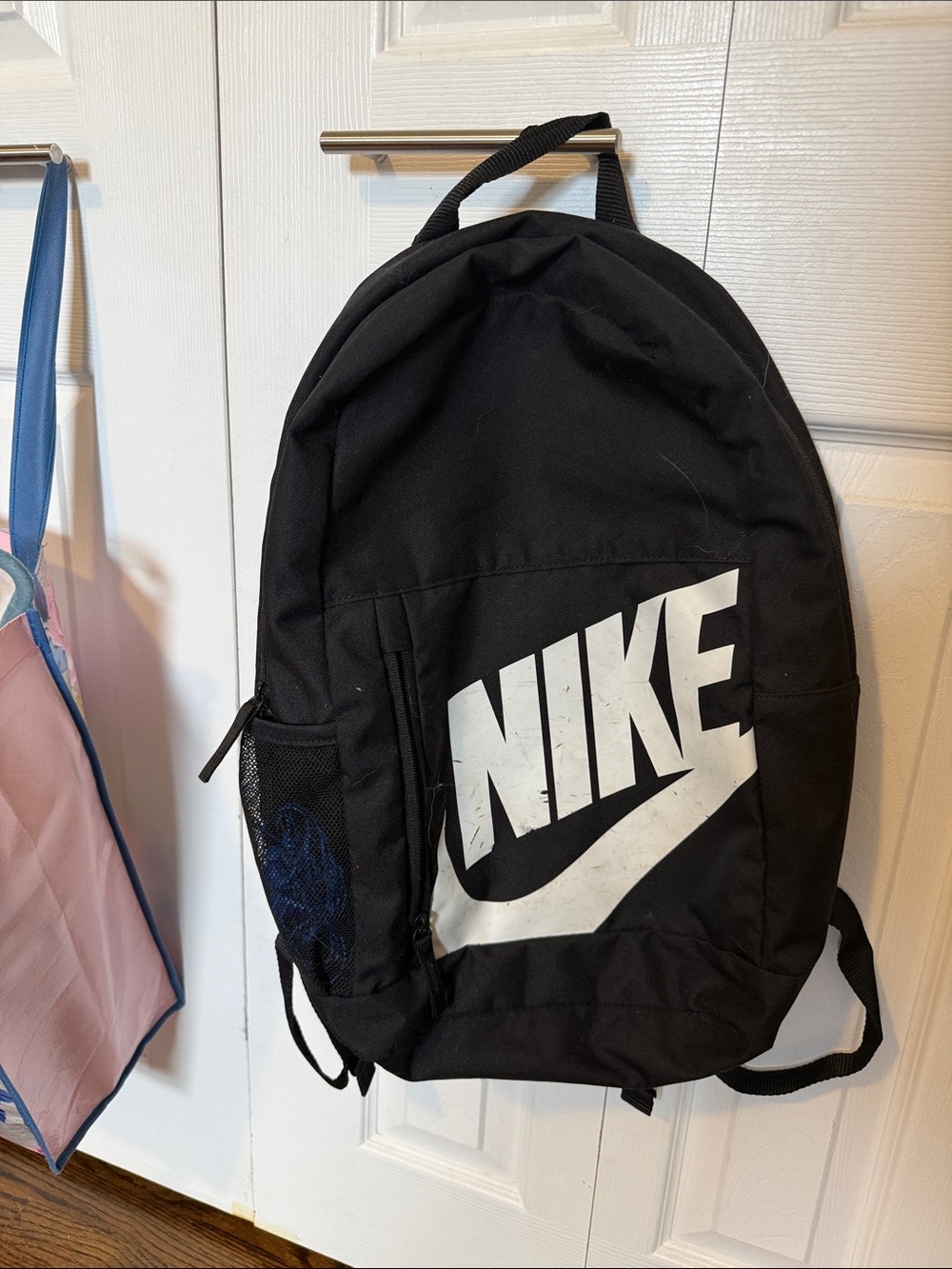 Nike Black Backpack with White Swoosh Logo